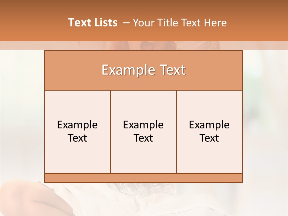 Female White Ring PowerPoint Template