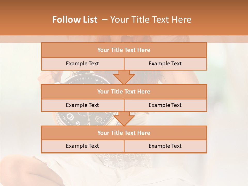 Female White Ring PowerPoint Template