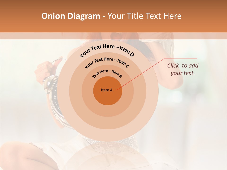 Female White Ring PowerPoint Template