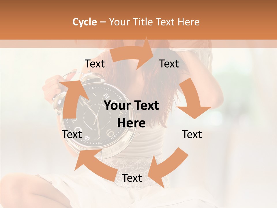 Female White Ring PowerPoint Template