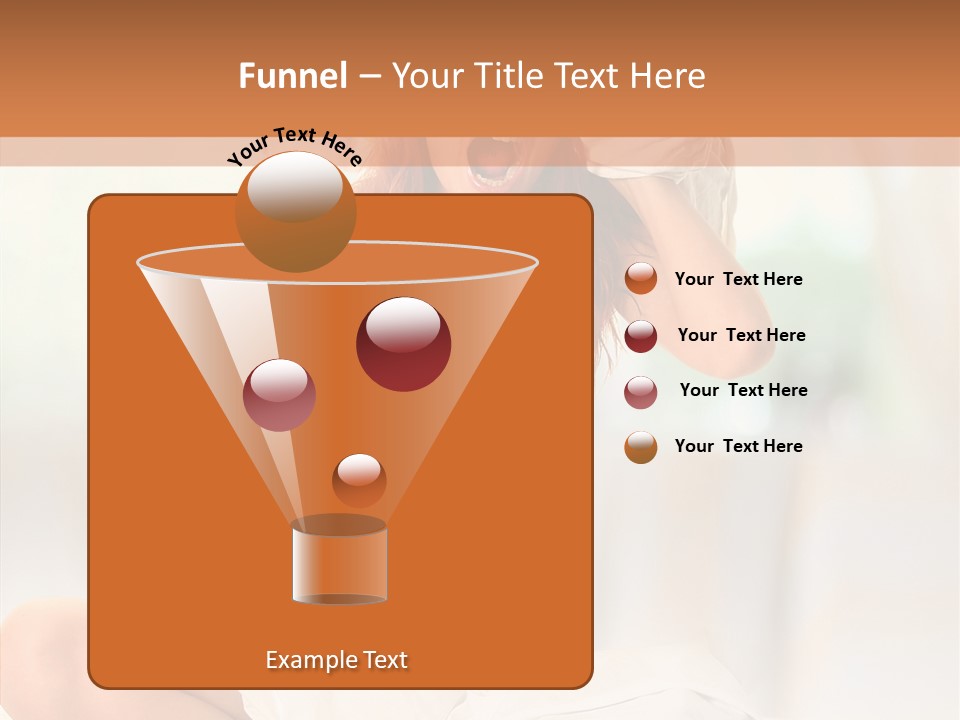 Female White Ring PowerPoint Template