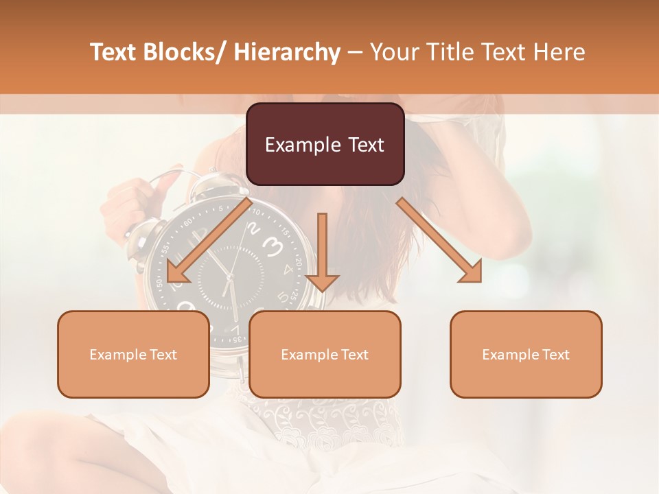 Female White Ring PowerPoint Template