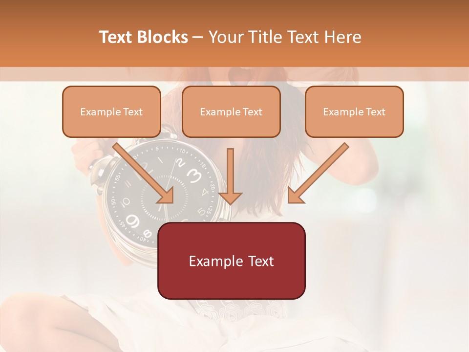 Female White Ring PowerPoint Template