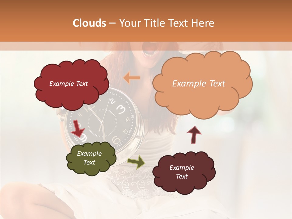 Female White Ring PowerPoint Template