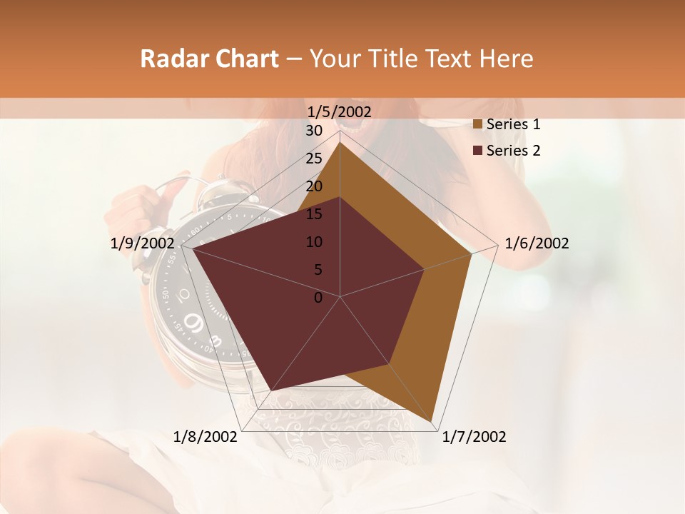 Female White Ring PowerPoint Template