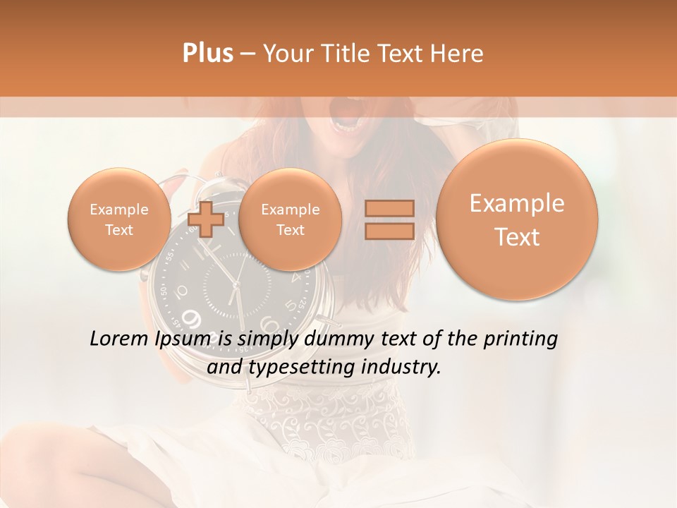 Female White Ring PowerPoint Template