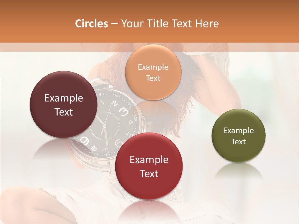 Female White Ring PowerPoint Template