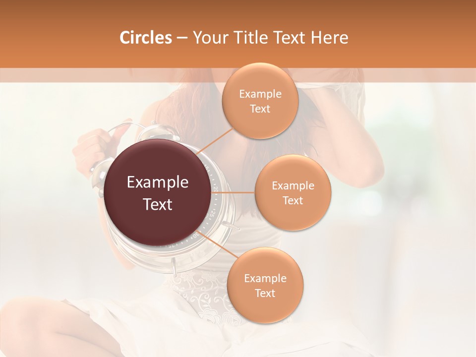 Female White Ring PowerPoint Template