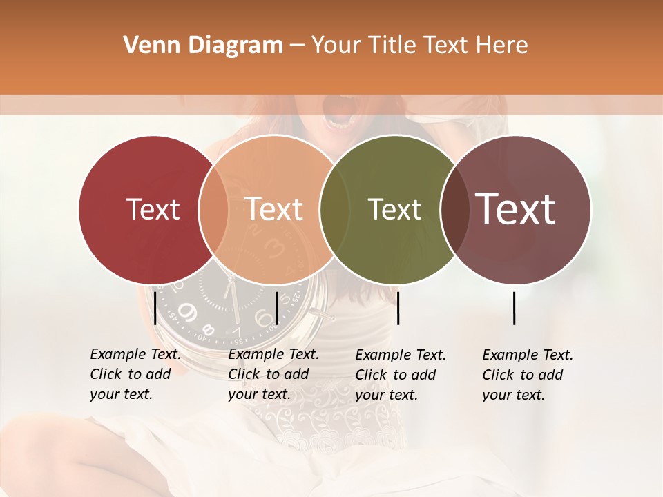 Female White Ring PowerPoint Template