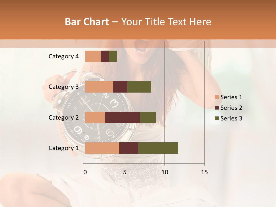 Female White Ring PowerPoint Template