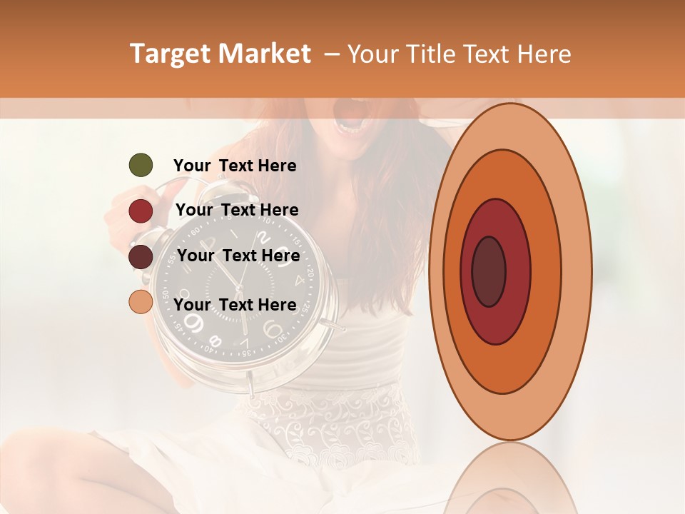 Female White Ring PowerPoint Template