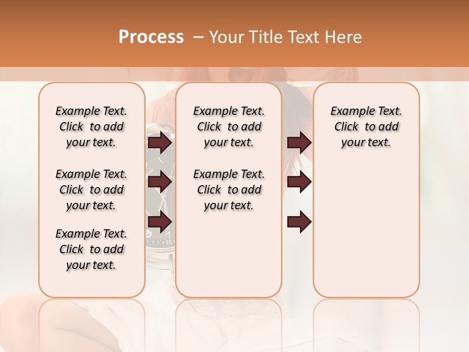 Female White Ring PowerPoint Template