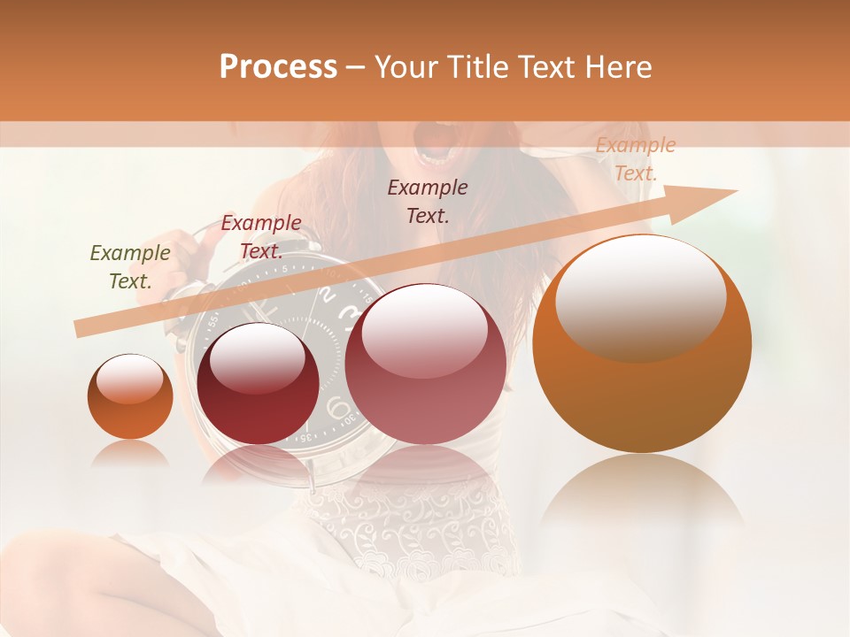 Female White Ring PowerPoint Template