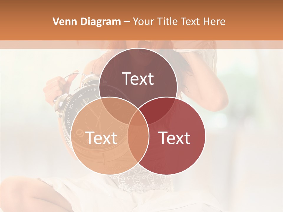 Female White Ring PowerPoint Template