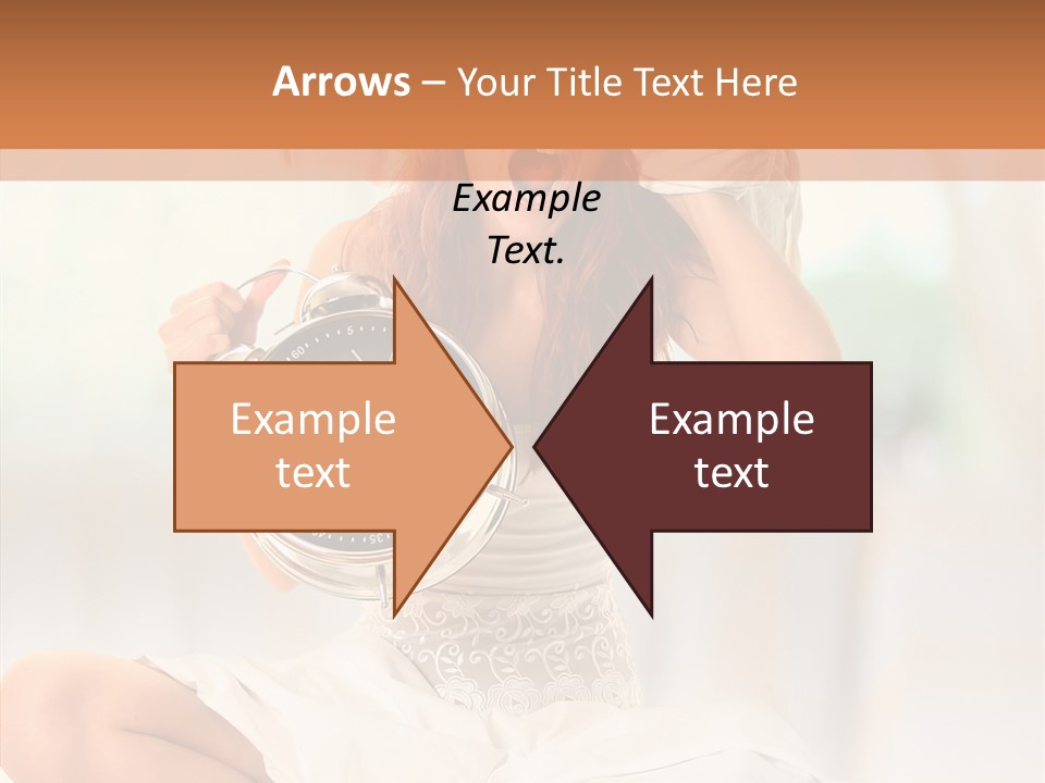 Female White Ring PowerPoint Template