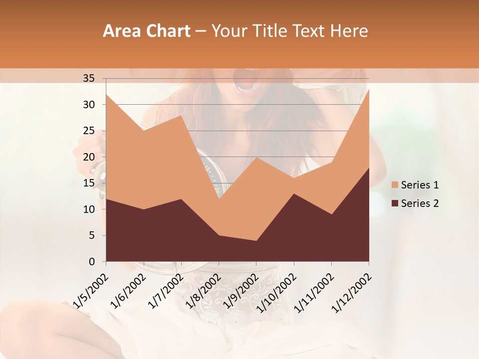 Female White Ring PowerPoint Template