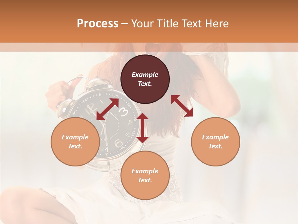 Female White Ring PowerPoint Template