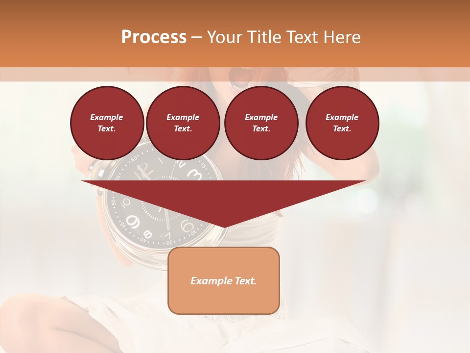 Female White Ring PowerPoint Template