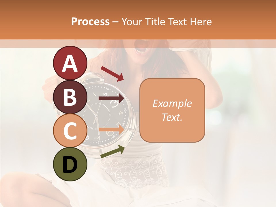 Female White Ring PowerPoint Template