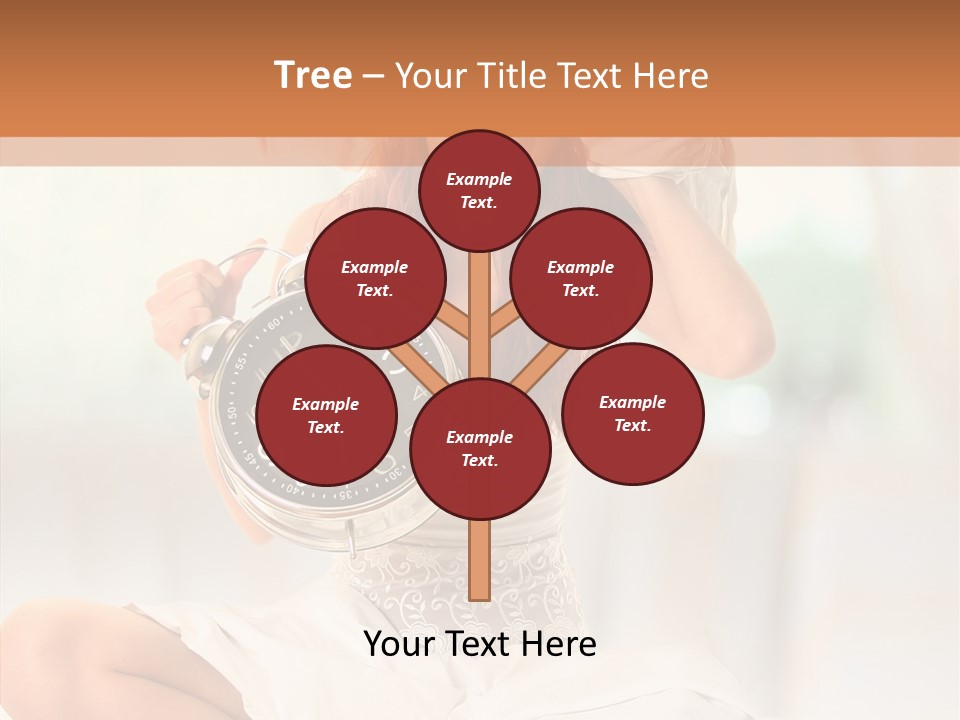 Female White Ring PowerPoint Template