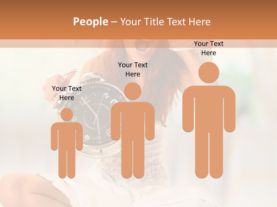 Female White Ring PowerPoint Template