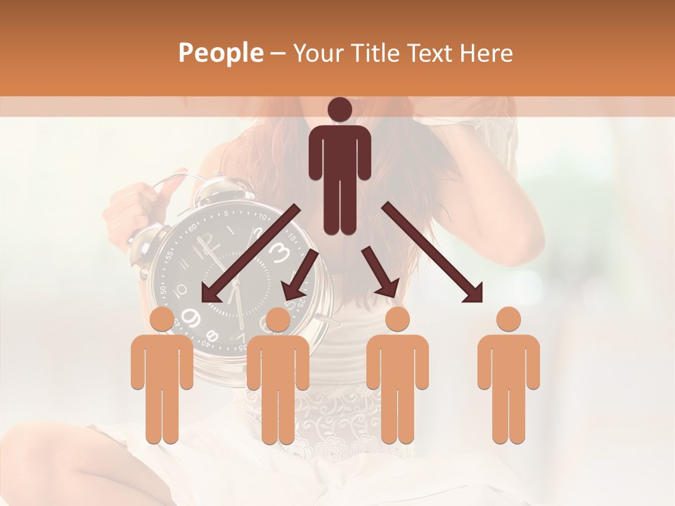 Female White Ring PowerPoint Template