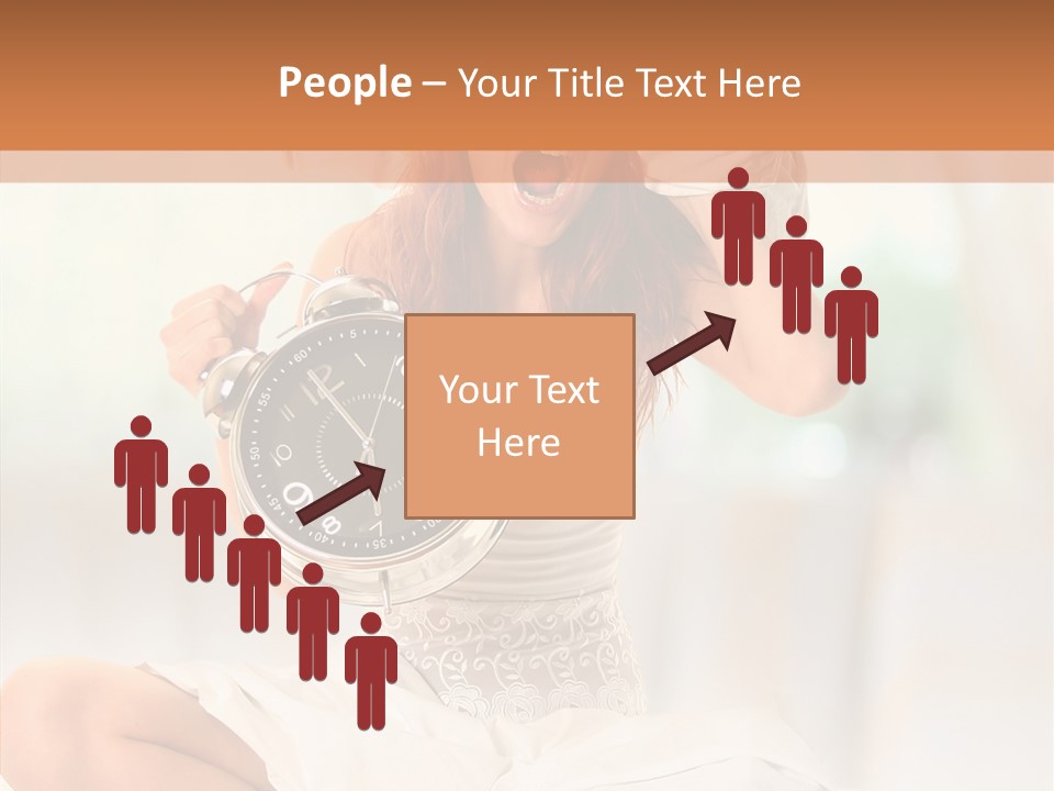 Female White Ring PowerPoint Template