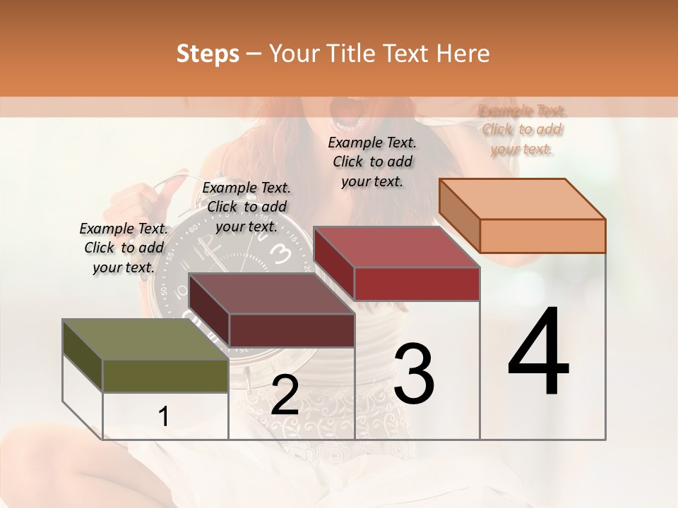 Female White Ring PowerPoint Template