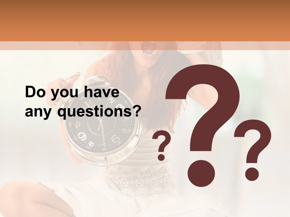 Female White Ring PowerPoint Template