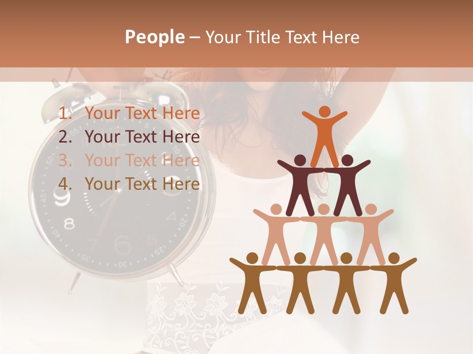 Caucasian Beautiful Beauty PowerPoint Template