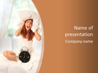 Clock Person Beauty PowerPoint Template