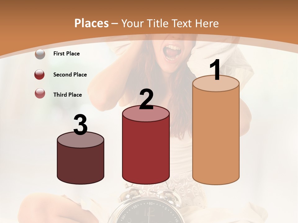 Clock Person Beauty PowerPoint Template