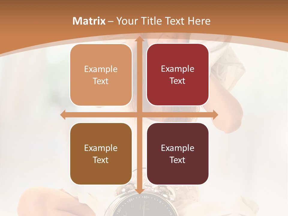 Clock Person Beauty PowerPoint Template