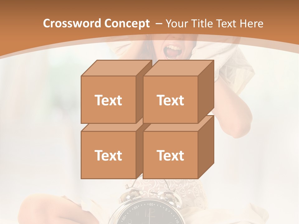 Clock Person Beauty PowerPoint Template