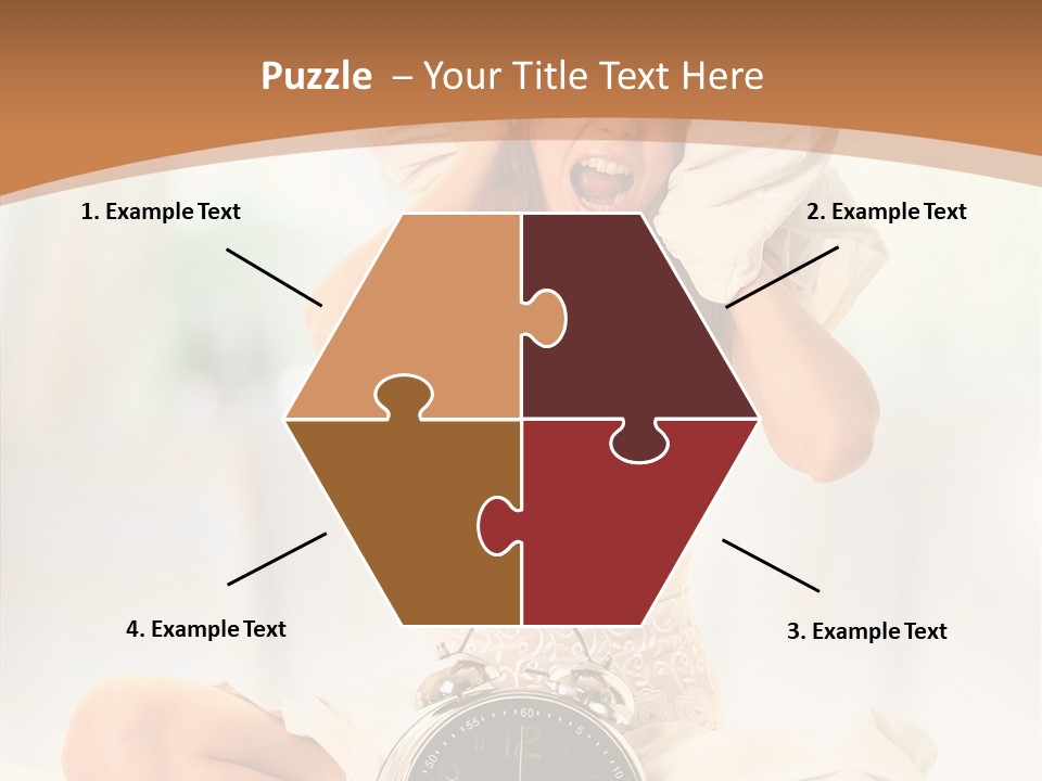 Clock Person Beauty PowerPoint Template