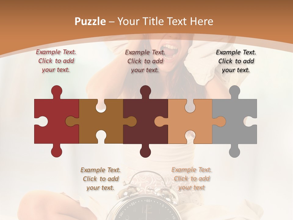 Clock Person Beauty PowerPoint Template