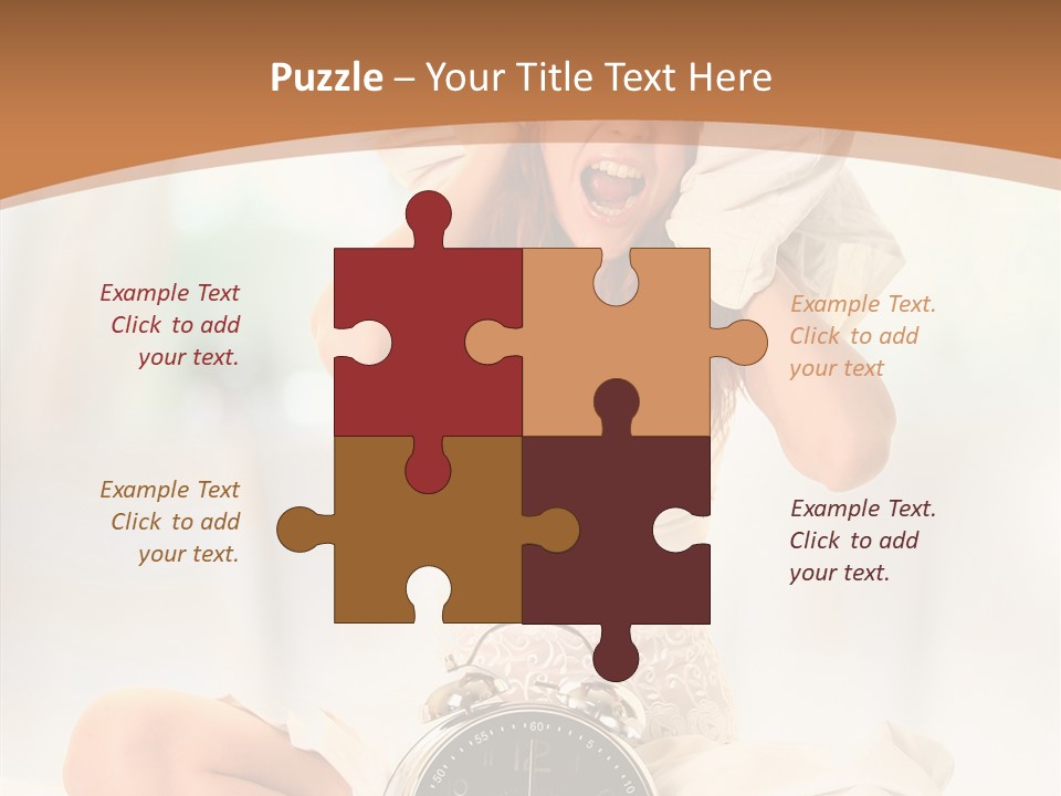 Clock Person Beauty PowerPoint Template