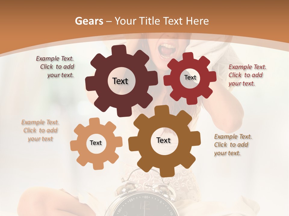 Clock Person Beauty PowerPoint Template