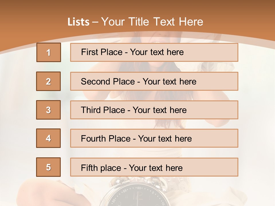 Clock Person Beauty PowerPoint Template