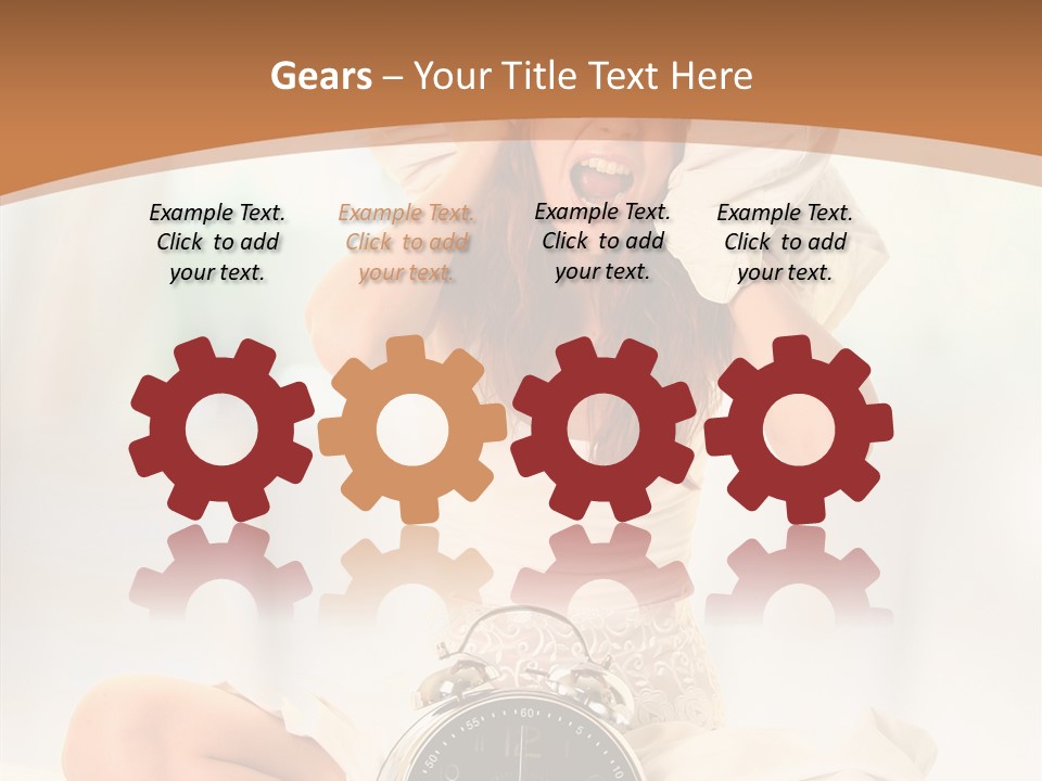 Clock Person Beauty PowerPoint Template