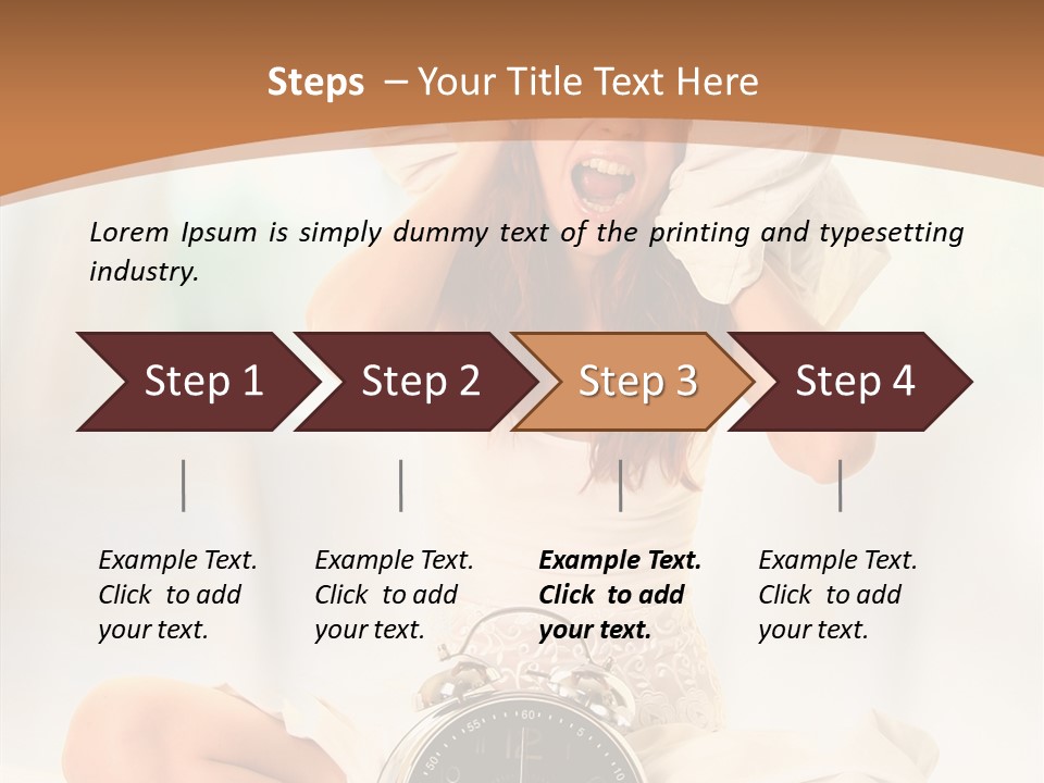 Clock Person Beauty PowerPoint Template