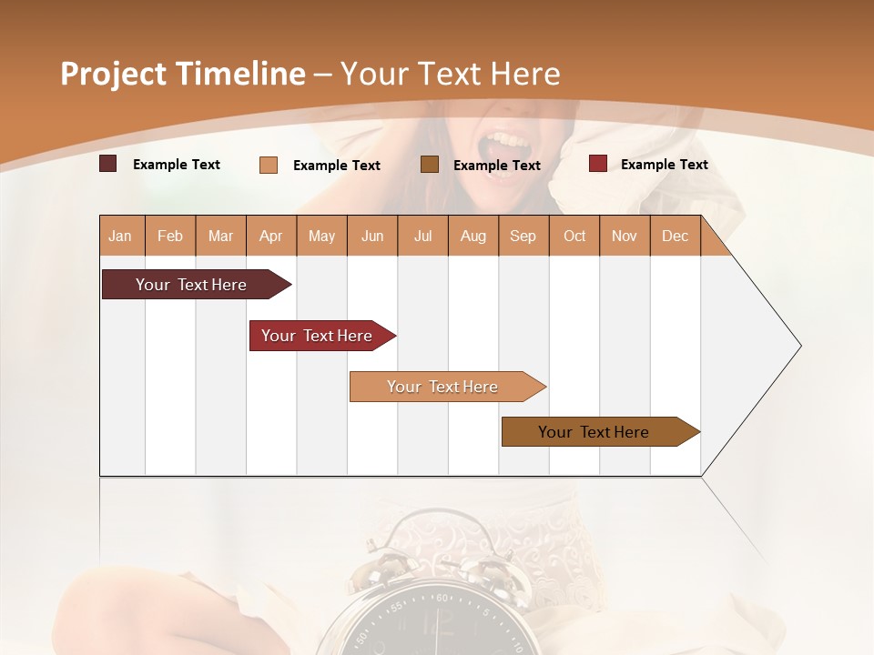 Clock Person Beauty PowerPoint Template