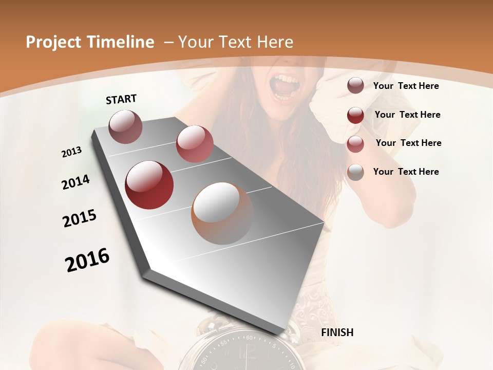 Clock Person Beauty PowerPoint Template