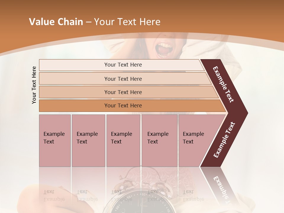 Clock Person Beauty PowerPoint Template