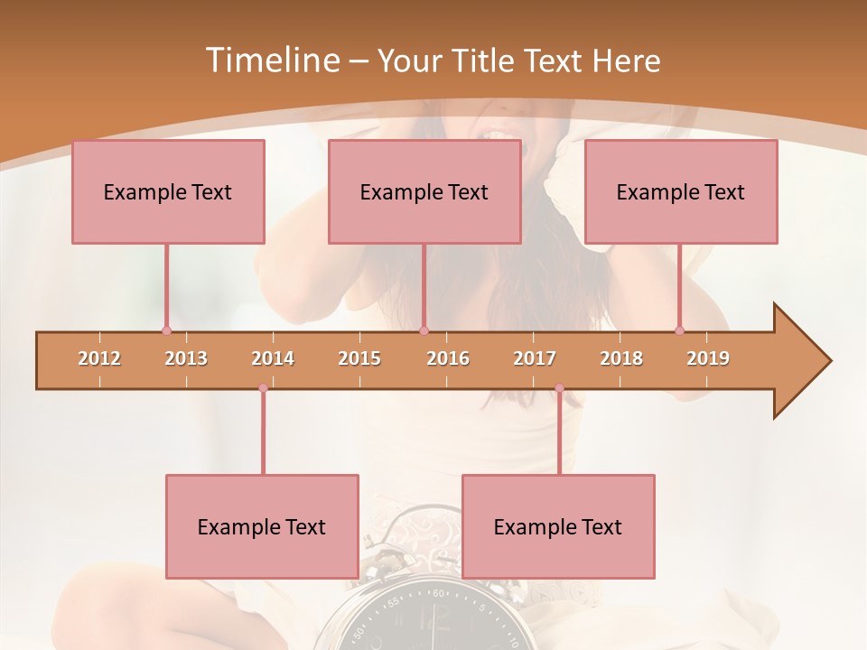 Clock Person Beauty PowerPoint Template