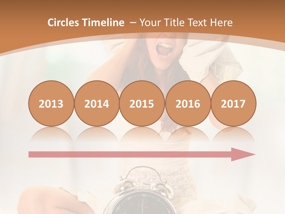 Clock Person Beauty PowerPoint Template
