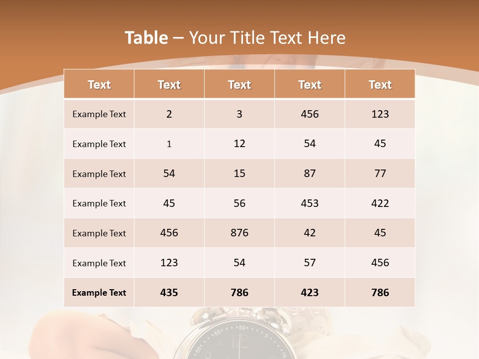 Clock Person Beauty PowerPoint Template
