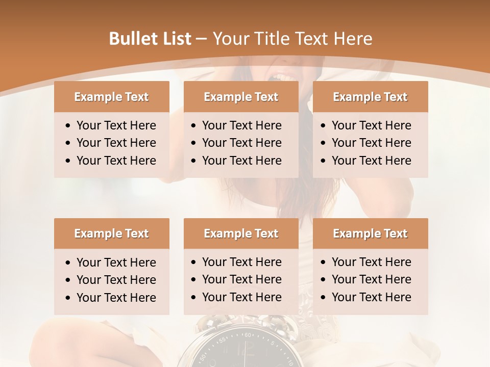 Clock Person Beauty PowerPoint Template