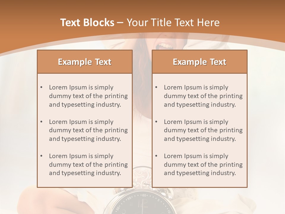 Clock Person Beauty PowerPoint Template