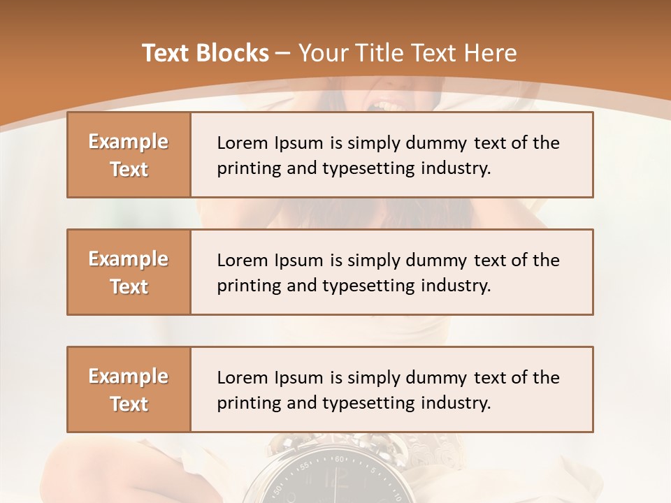 Clock Person Beauty PowerPoint Template